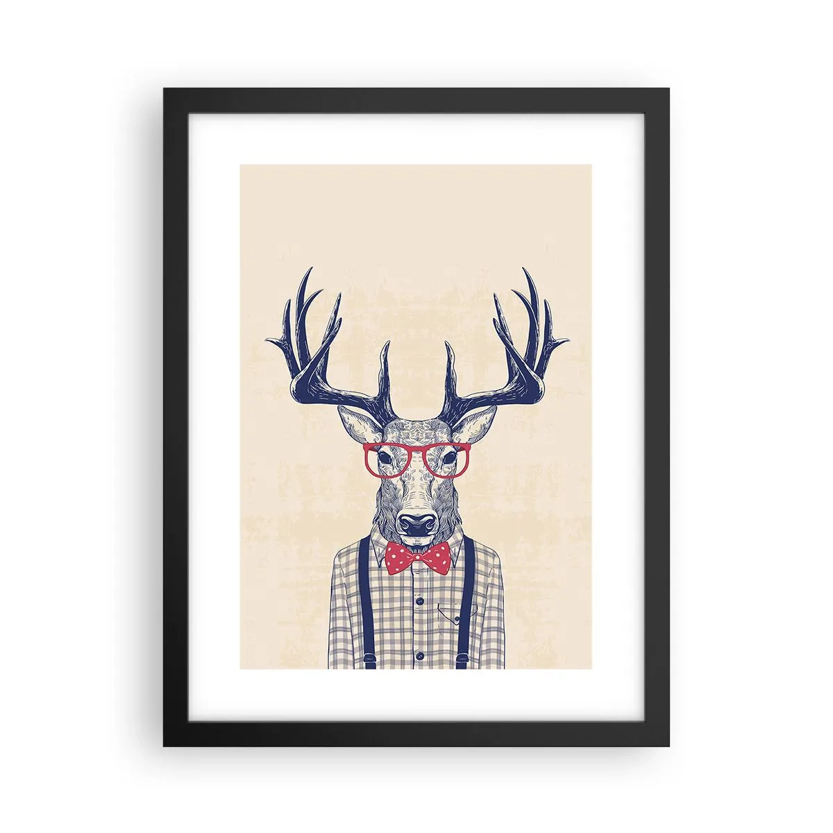 Pôster com moldura preta - Extravagância engraçada - 30x40 cm