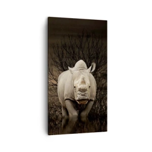 Quadro em tela - Branco contra a natureza - 45x80 cm