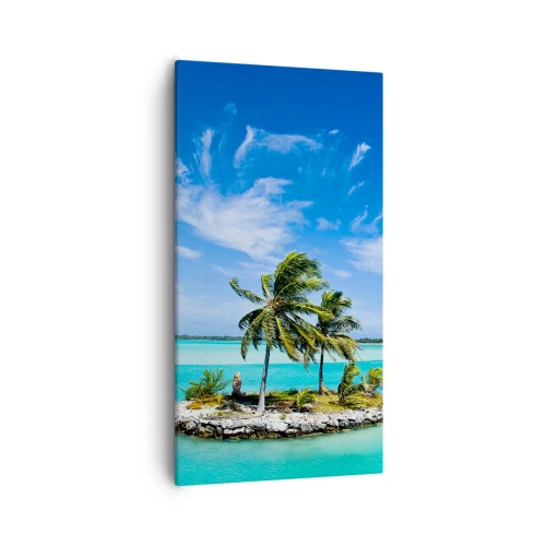 Quadro em tela - Paraíso na terra - 55x100 cm