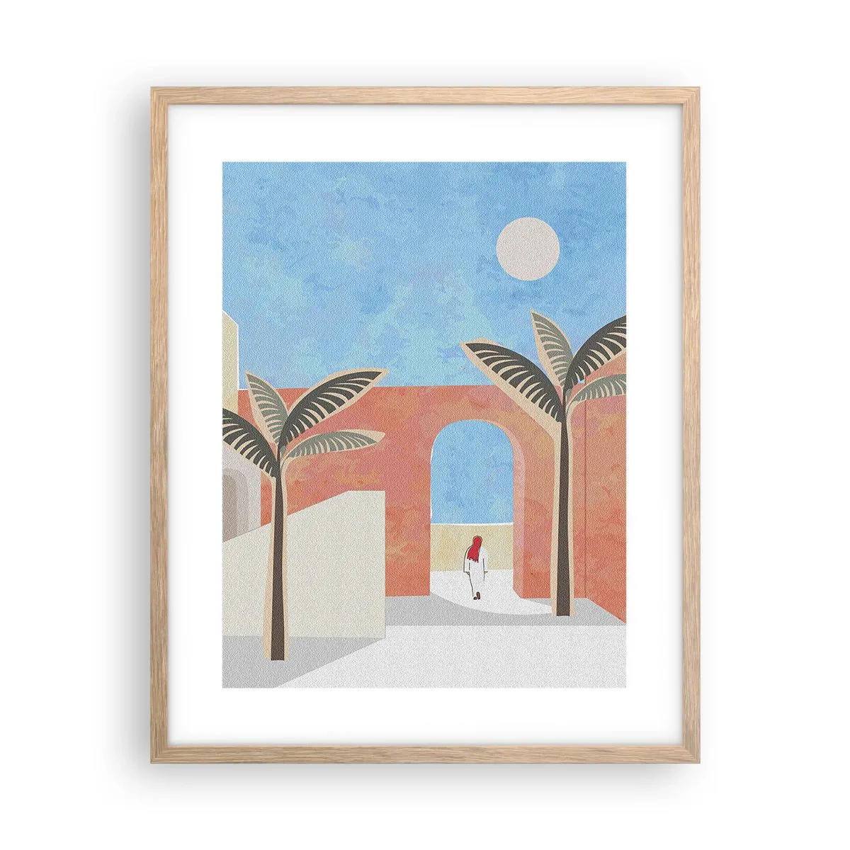 Pôster com moldura de carvalho claro - Dia árabe - 40x50 cm