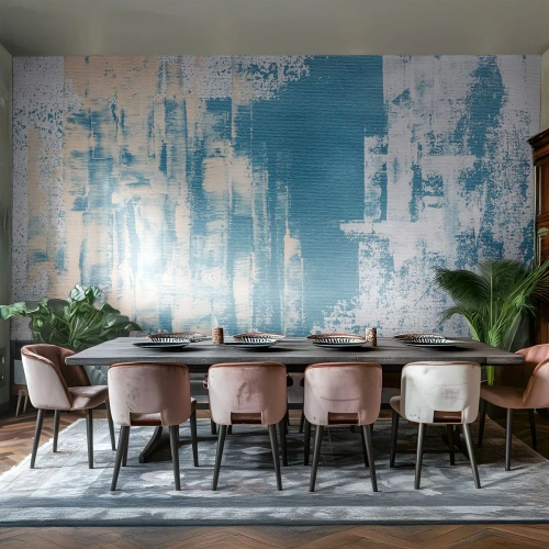 Papel de Parede Premium Canvas - Através da estalactite de gelo - Abstração, Pedaço, Padrão Moderno - 450x315 cm