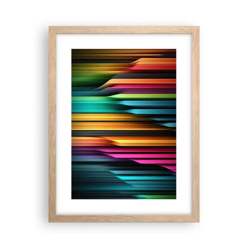 Pôster com moldura de carvalho claro - Um órgão de luz - 30x40 cm