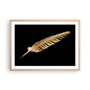 Pôster com moldura de carvalho claro - É uma pena - 70x50 cm