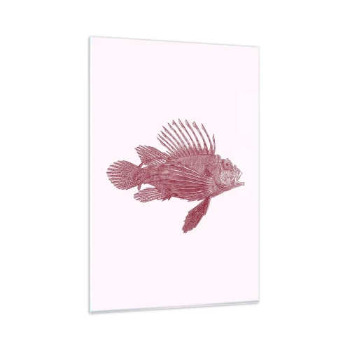 Quadro em vidro - Um habitante de águas exóticas - 80x120 cm