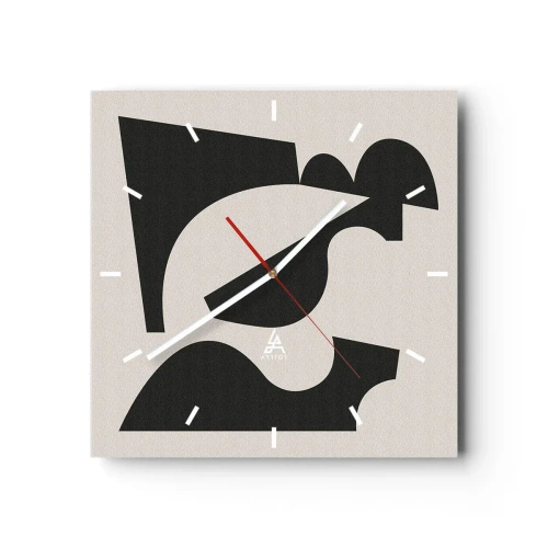 Relógio de parede - Relógio em vidro - Para automontagem - 30x30 cm