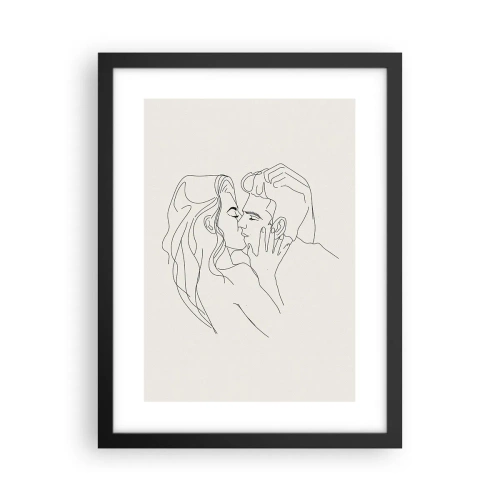 Pôster com moldura preta - Emaranhados pelo sentimento - 30x40 cm