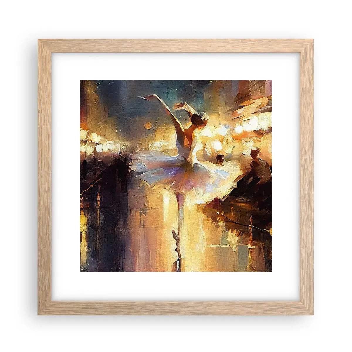Pôster com moldura de carvalho claro - Milagre na rua - 30x30 cm