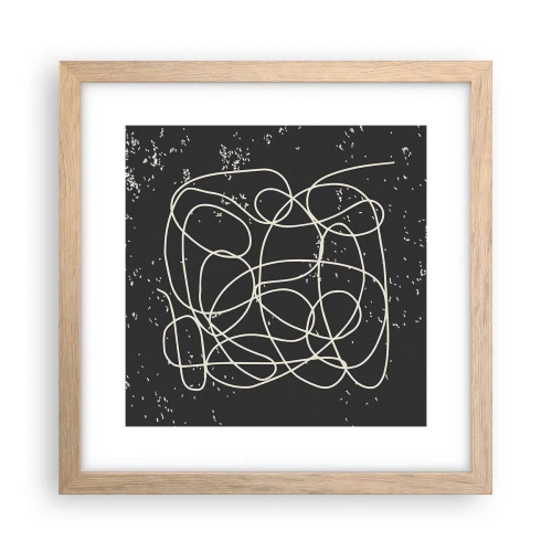 Pôster com moldura de carvalho claro - Pensamentos errantes - 30x30 cm