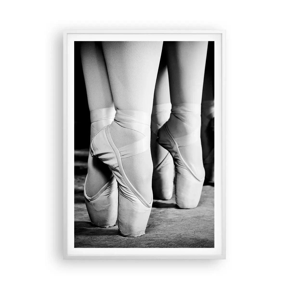 Pôster em moldura branca - Juntos, com leveza - 70x100 cm