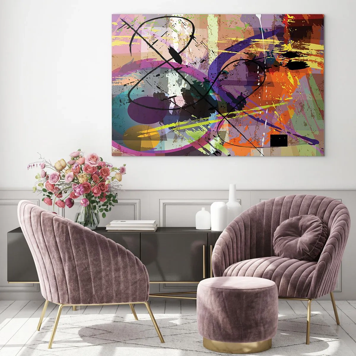 Quadro em vidro - Pode ir direto ou ao redor - 120x80 cm