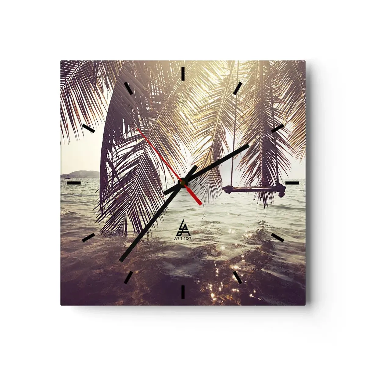 Relógio de parede - Relógio em vidro - Deixe-se levar pela imaginação - 40x40 cm