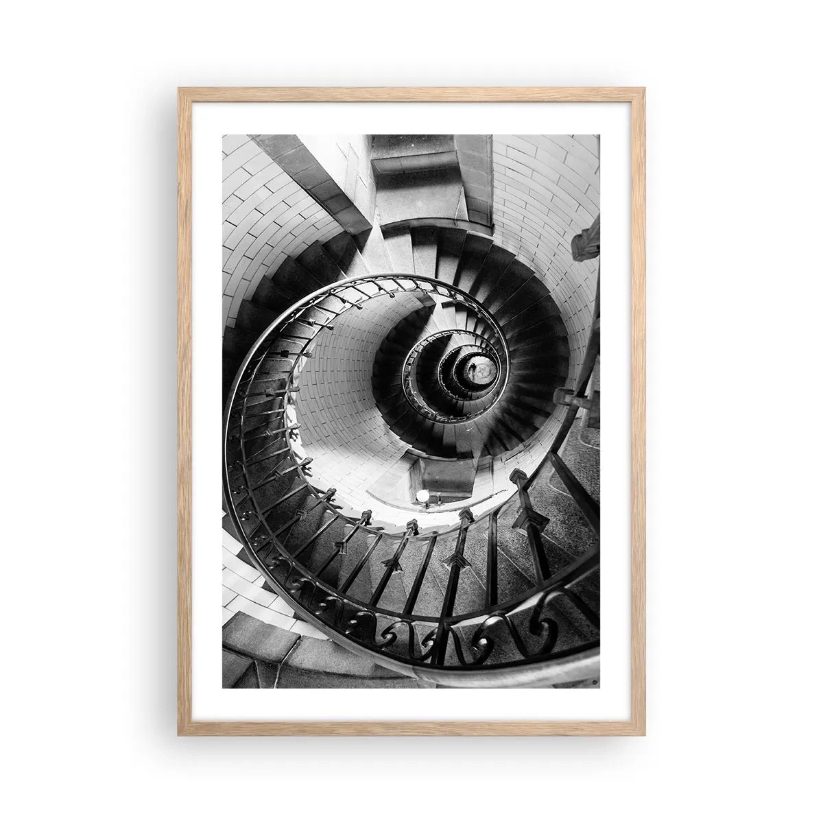 Pôster com moldura de carvalho claro - Cada vez mais alto - 50x70 cm