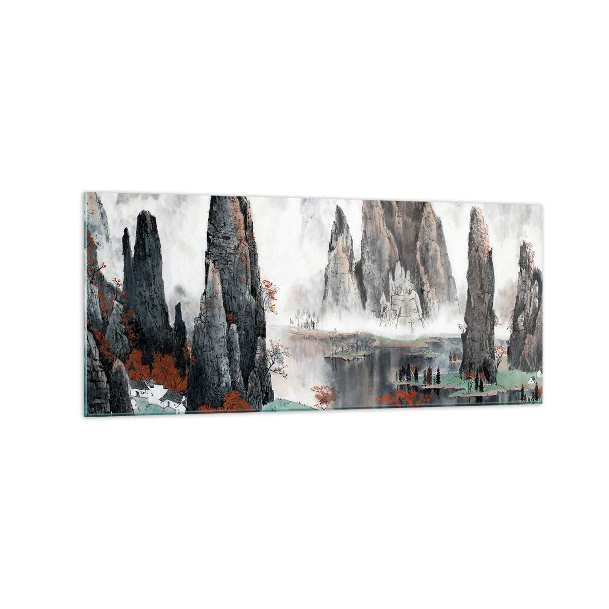 Quadro em vidro - Poderosos guardiões  - 120x50 cm