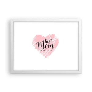 Pôster em moldura branca - Sempre o momento certo - 40x30 cm