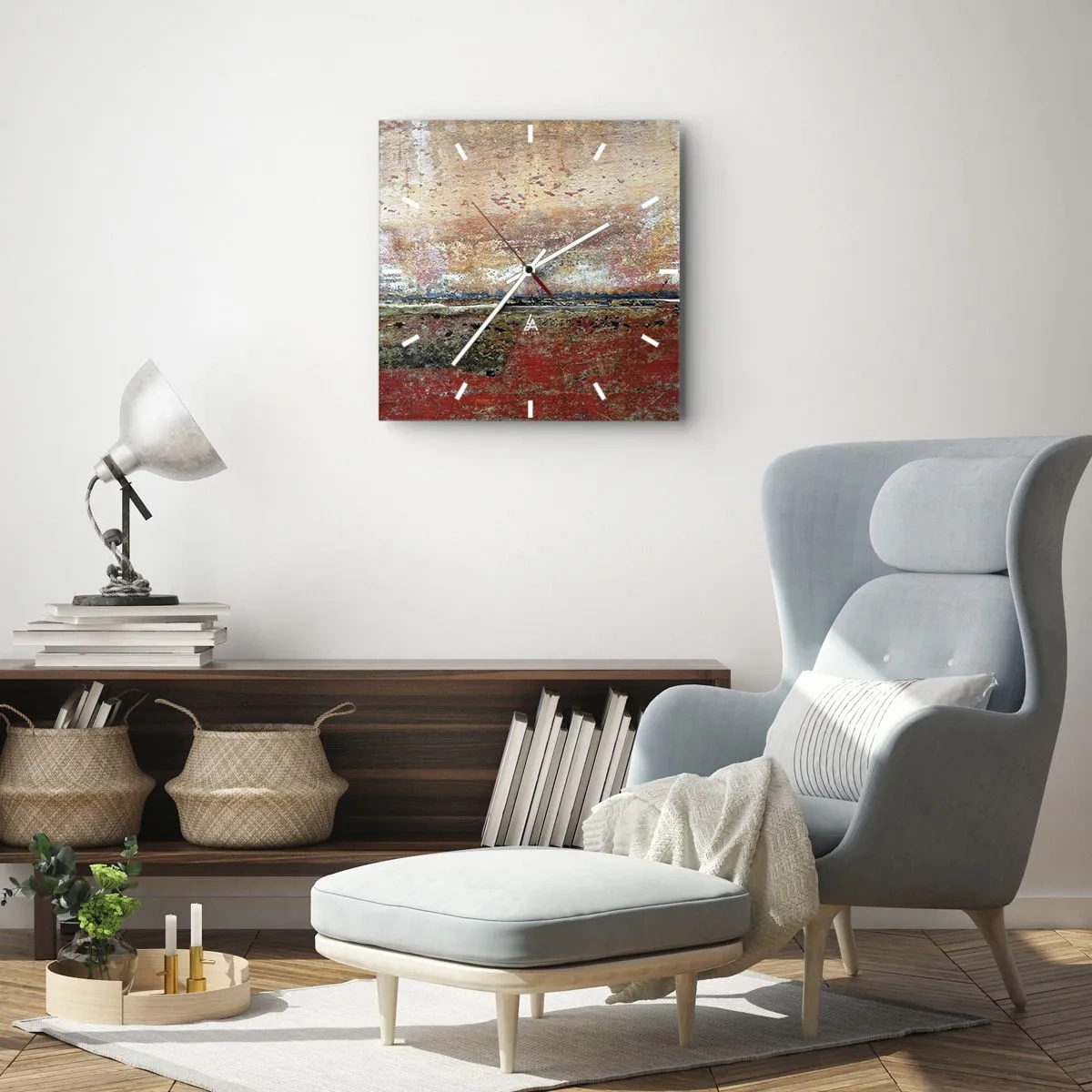 Relógio de parede - Relógio em vidro - Talvez seja o mar - 40x40 cm