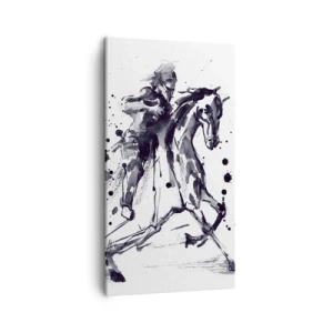 Quadro em tela - Cavaleiro Negro - 45x80 cm