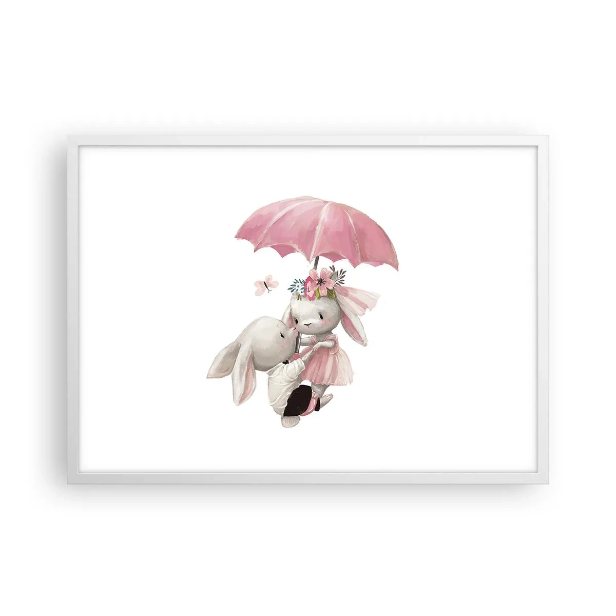 Pôster em moldura branca - Isso é amor - 70x50 cm