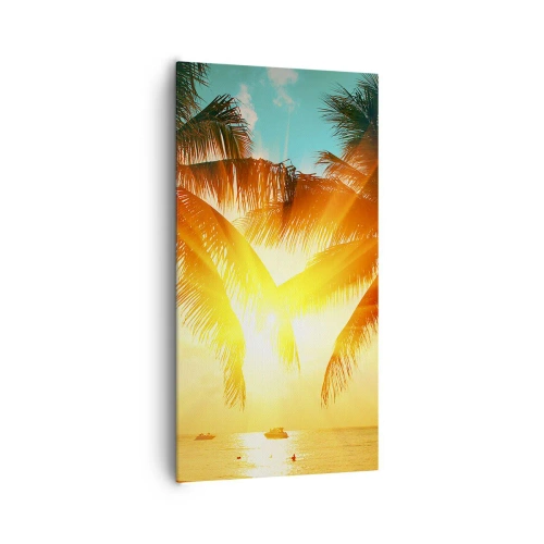Quadro em tela - Casal exótico - 65x120 cm