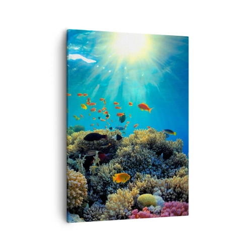 Quadro em tela - Tesouros subaquáticos - 50x70 cm