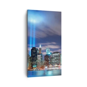 Quadro em tela - Alcançar o céu com a luz - 45x80 cm