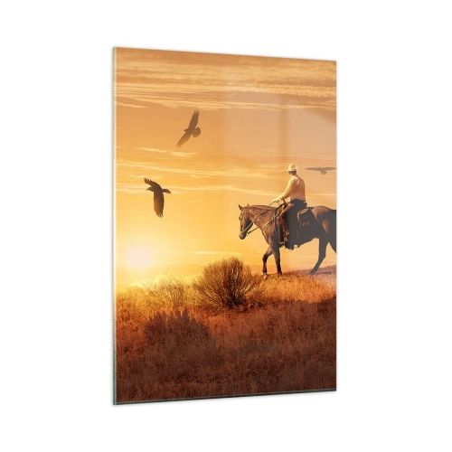 Quadro em vidro - Sozinho em toda a pradaria - 50x70 cm