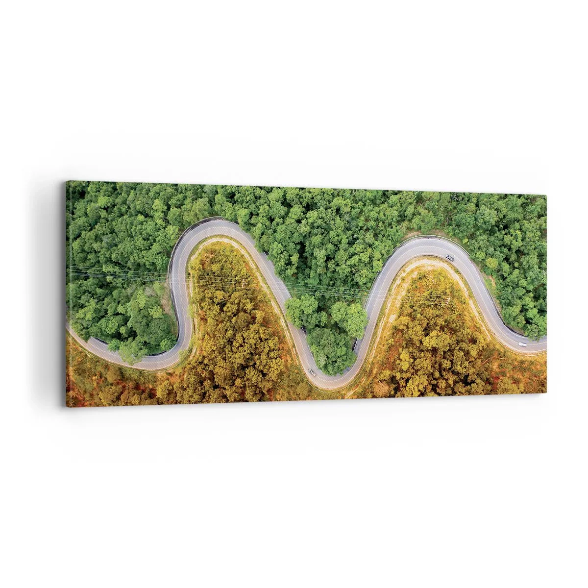 Quadro em tela - Fronteiras e descobertas - 100x40 cm