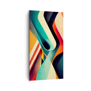 Quadro em tela - Composição intensa - 65x120 cm