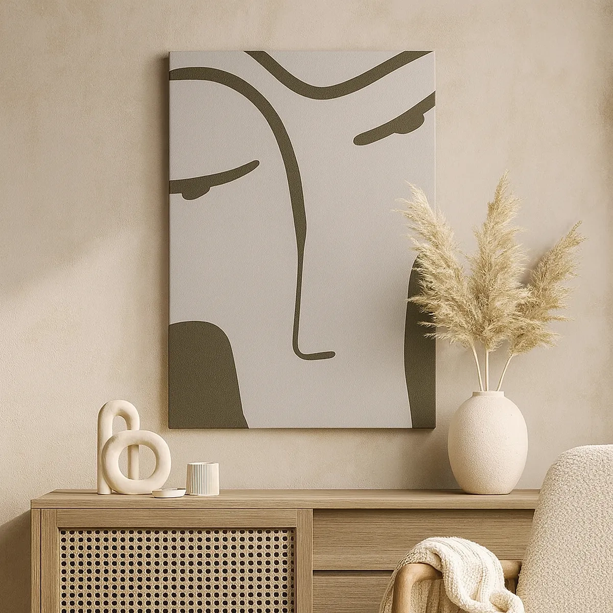 Quadro em tela - Como uma pintura de Modigliani - 50x70 cm