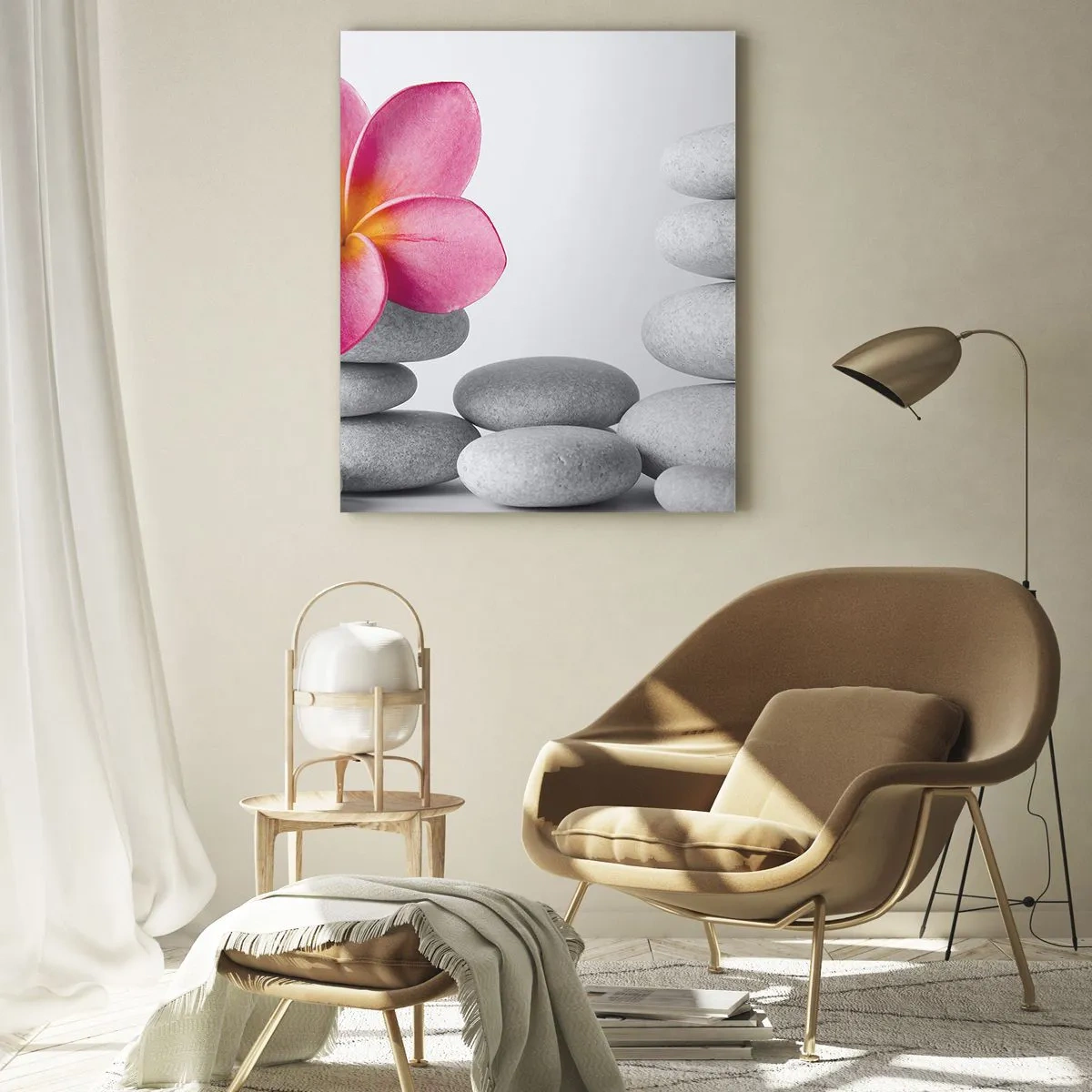 Quadro em vidro - Pedra sobre pedra, e sobre esta pedra... - 50x70 cm