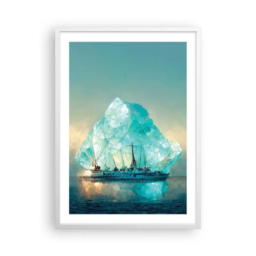 Pôster em moldura branca - Diamante Ártico - 50x70 cm