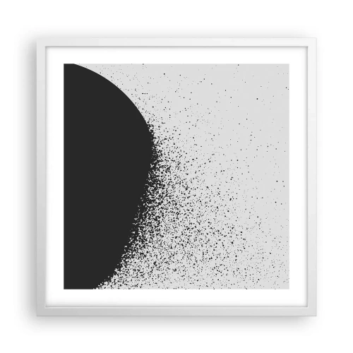 Pôster em moldura branca - Movimento das moléculas - 50x50 cm
