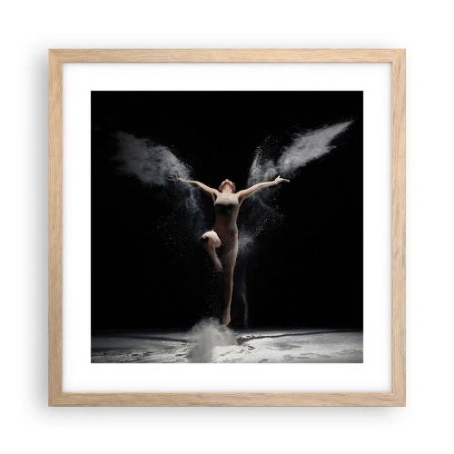 Pôster com moldura de carvalho claro - Os elfos existem - 40x40 cm