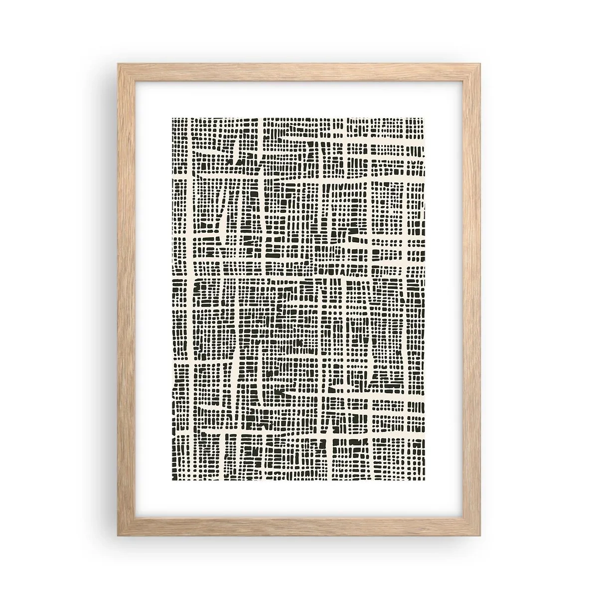 Pôster com moldura de carvalho claro - Uma composição tecida - 30x40 cm
