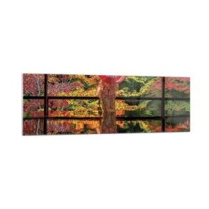 Quadro em vidro - No templo da natureza - 160x50 cm