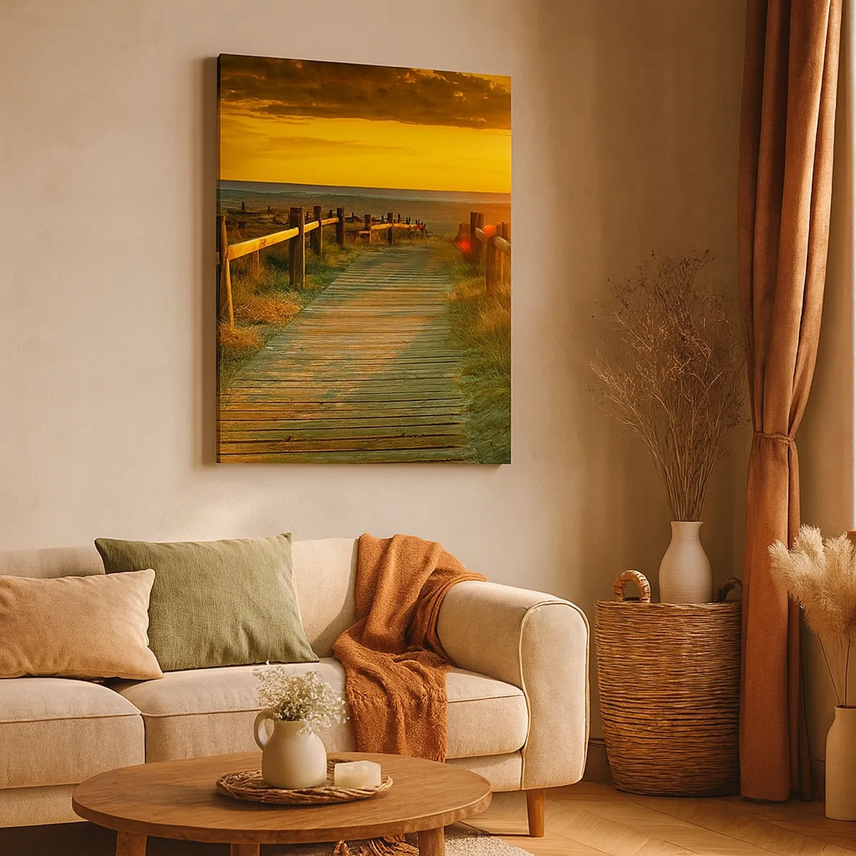 Quadro em tela - Banhado em ouro antigo - 50x70 cm