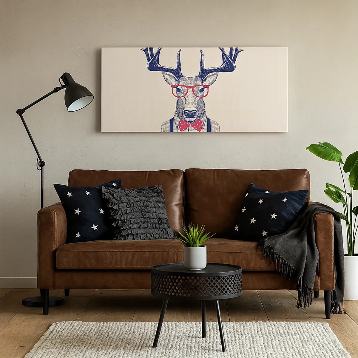 Quadro em tela - Extravagância engraçada - 30x30 cm