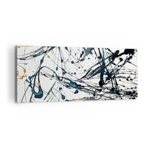 Quadro em tela - Abstração expressionista - 100x40 cm