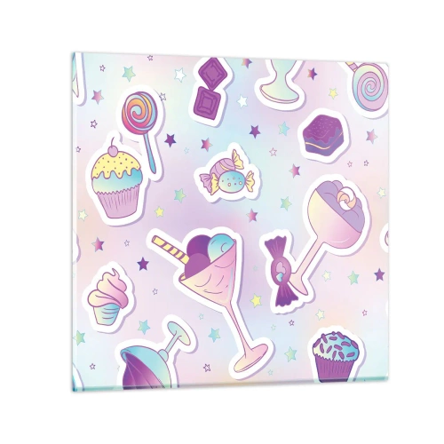 Quadro em vidro - Tenha um aniversário todos os dias - 70x70 cm