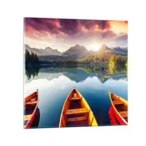 Quadro em vidro - Nada contra a natureza - 30x30 cm