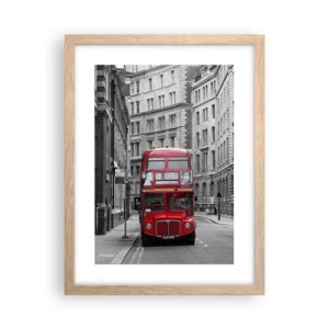 Pôster com moldura de carvalho claro - A vida quotidiana não deve ser cinzenta - 30x40 cm