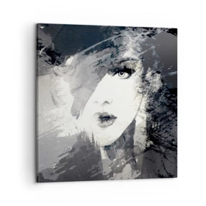 Quadro em tela - Por trás do véu cinzento - 60x60 cm