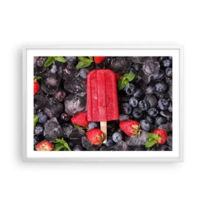 Pôster em moldura branca - O sabor de um verão quente - 70x50 cm