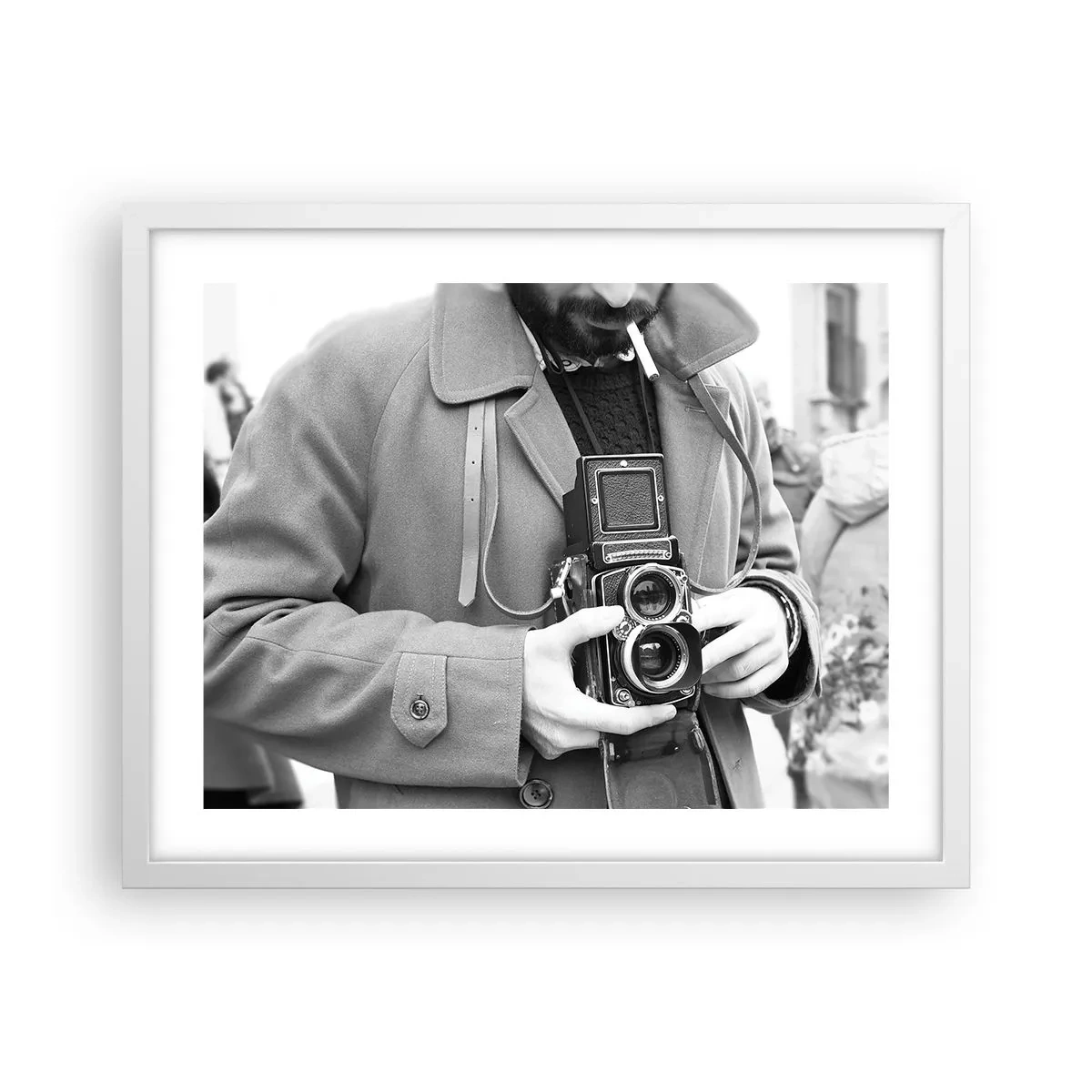 Pôster em moldura branca - Estilo retro - 50x40 cm