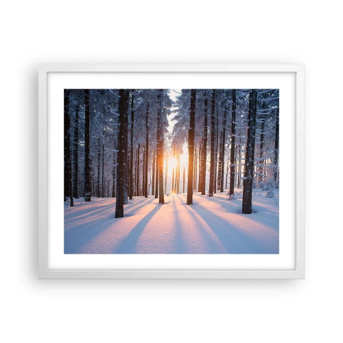 Pôster em moldura branca - Preto no branco - 50x40 cm