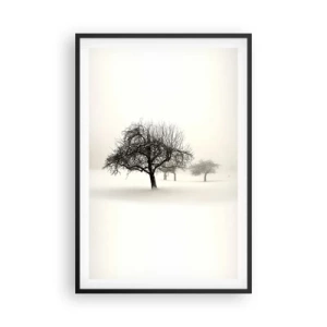 Pôster com moldura preta - Sono de inverno - 61x91 cm