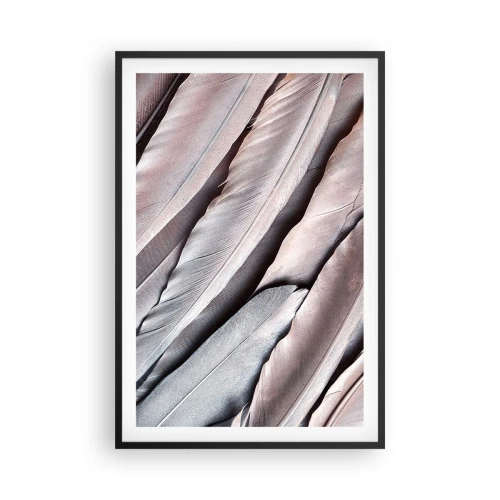 Pôster com moldura preta - Em prateado rosa - 61x91 cm