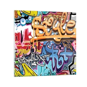 Quadro em vidro - Murais, murais, murais... - 50x50 cm