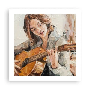 Pôster - Concerto de violão e coração de rapariga - 50x50 cm