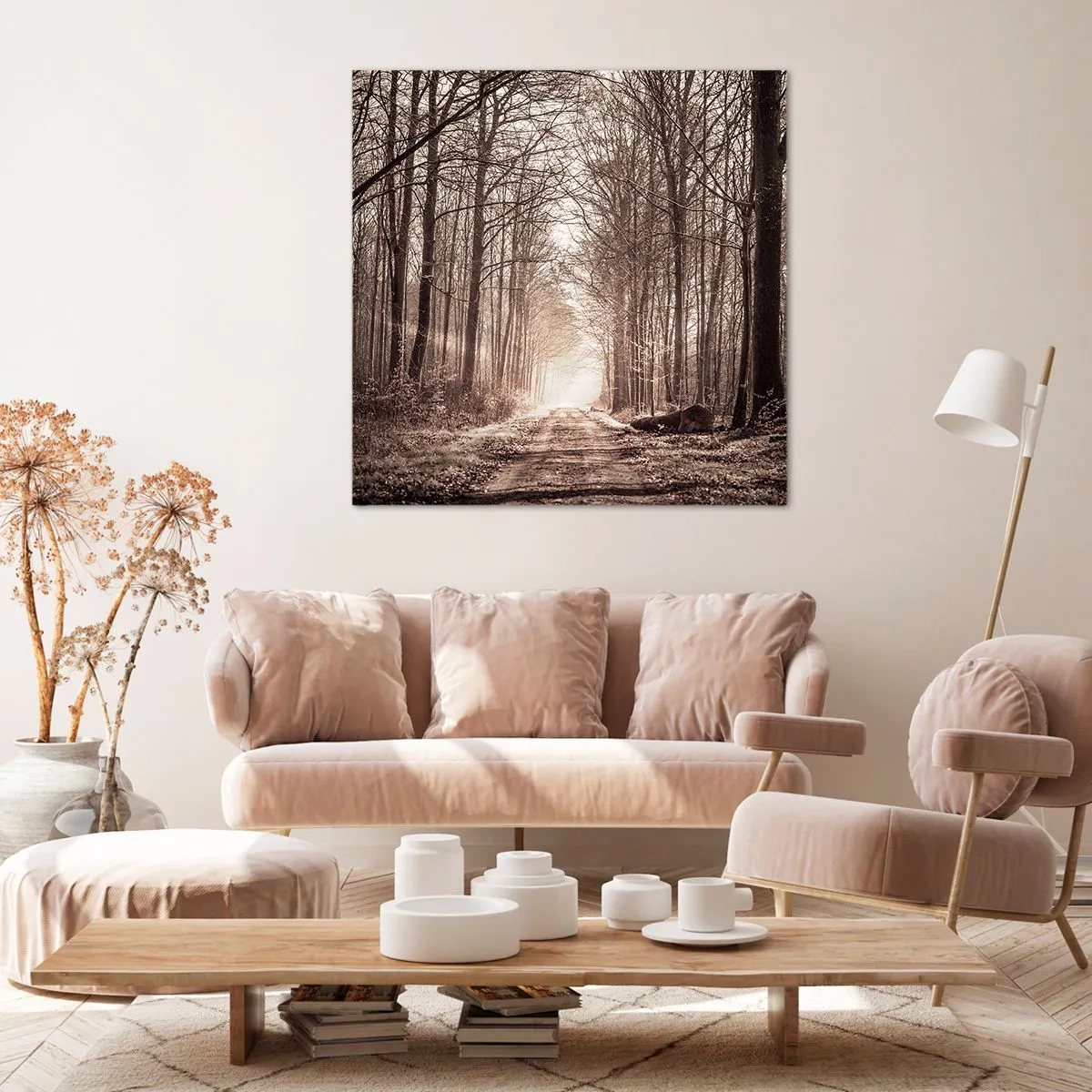 Quadro em tela - Catedral na Floresta - 70x70 cm