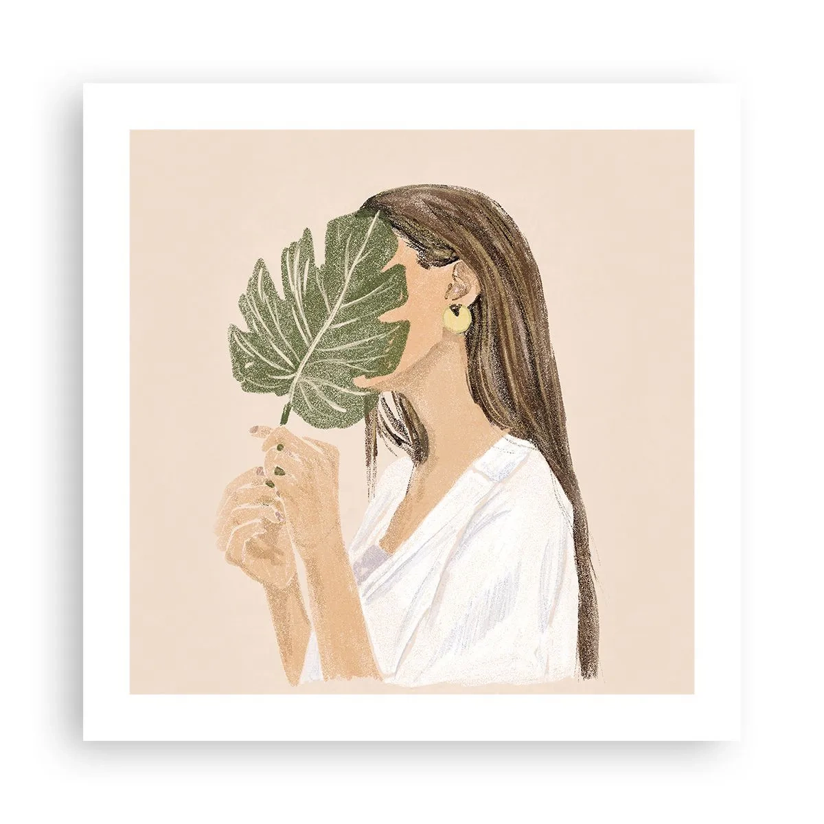 Pôster - Retrato misterioso com uma adepta - 50x50 cm